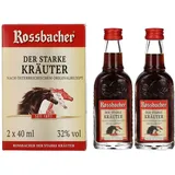 Rossbacher Der starke Kräuterlikör 32% Vol. 2x0,04l