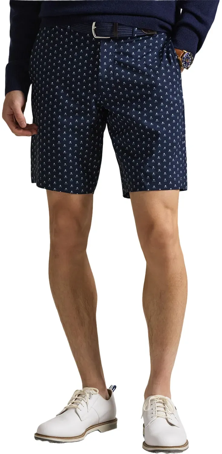RALPH LAUREN Shorts Woven Straight, navy/weiss