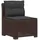 vidaXL 1-Sitzer Garten-Sofa mit Kissen Rattan-Look PP Braun