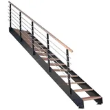 starwood treppen Wangentreppe Kos 87 cm Edelstahl/Holz/Metall