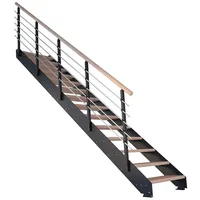 starwood treppen Wangentreppe Kos 87 cm Edelstahl/Holz/Metall
