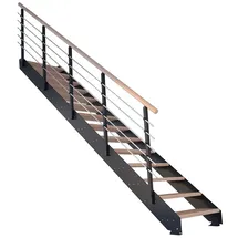 starwood treppen Wangentreppe Kos 87 cm Edelstahl/Holz/Metall