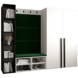 ABIKS MÖBEL Garderoben-Set MIRO Set 4, Garderobe mit gepolsterten Paneelen, Modern Design grün