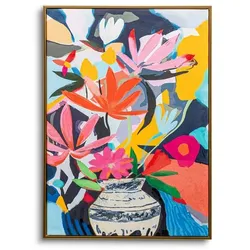 Wandbild 52,1 x 72,1 cm Colorful Flower Kunststoff Bunt