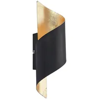 LINDBY Wandleuchte, Wandlampe Innen Desirio (Modern) Schwarz Metall (1
