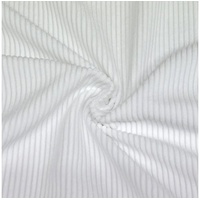 Stofferia Stoff Dekostoff Cord Samt Vandelvira White, Breite 140 cm, Meterware weiß
