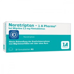 Naratriptan-1A Pharma bei Migräne 2,5mg