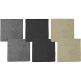 DDDDD 6er-Set: Mikrofasertücher in Grau - (L)30 x (B)30 cm