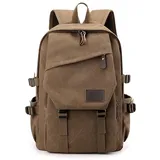 FUNSEED Rucksack Segeltuch Herren, 15,6 Zoll Laptoptasche, Rucksack Wasserdicht, Schulterrucksack, Daypack für Freizeit und Reise