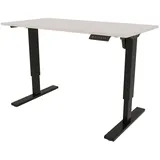 BISLEY E-StarterTech elektrisch höhenverstellbarer Schreibtisch 160x60 cm in grau - Elektrischer Tisch höhenverstellbar mit Memory-Funktion