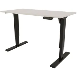 BISLEY E-StarterTech elektrisch höhenverstellbarer Schreibtisch 160x60 cm in grau - Elektrischer Tisch höhenverstellbar mit Memory-Funktion