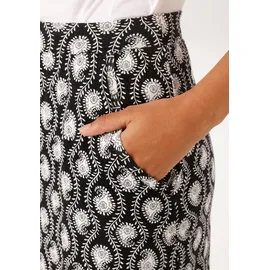 Aniston CASUAL Maxirock Damen Paisley Schwarz/Weiß 46
