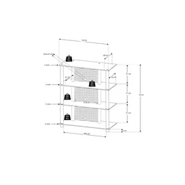 VCM Blados Hifi-Rack Alu/Klarglas