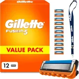 Gillette Fusion 5 Klingen Herren, 12 Original Rasierklingen, Orange - Rasur