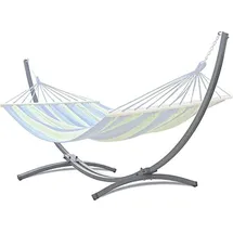 OEM Hängemattengestell, Gartenhängemattenständer, Für Zwei Personen, Metall, Grau, Robust, 250 kg