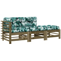 vidaXL 3-tlg Garten-Lounge-Set mit Kissen Kiefernholz Imprägniert Modell 25