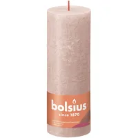 Bolsius Rustik Stumpenkerze 19 x 6,8 cm nebliges rosa