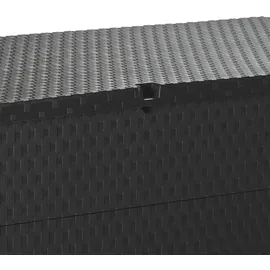 vidaXL Garten-Aufbewahrungsbox Anthrazit 120x56x63 cm PP Rattan