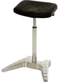 STIER Stehhilfe XL 600–850 mm 12° Neigung schwarz mit Griff und Rollen