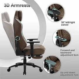 Woltu Gaming Stuhl Kunstleder Braun