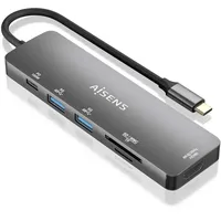 AISENS ASUC-6P016-GR USB-Hub, Grau, 1 Stück