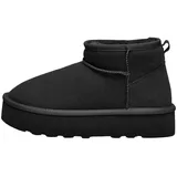 Only Damen Onlfelicia Teddy Lined Platform Boot, Black, 39 EU