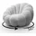 lookway Drehsessel FLUFFY Textil 95 x 60 x 95 cm Grau mit Fußhocker