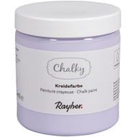 Rayher Chalky, Kreidefarbe auf Wasserbasis, flieder, für Shabby-Chic, Vintage- und Landhaus-Stil-Looks, Dose 230 ml, 35048308