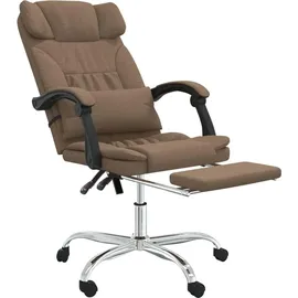 vidaXL Bürostuhl mit Massagefunktion Stoff Braun