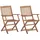 vidaXL Klappbare Gartenstühle 45,5 x 91 x 91 cm braun 2 St.