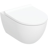 GEBERIT Acanto Set Wand-WC Tiefspüler, TurboFlush, mit WC-Sitz, 502774001
