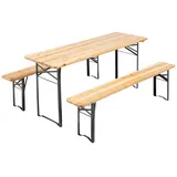 Oviala Business Tischset und Bänke aus Holz - Oviala
