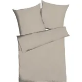KAEPPEL Uni Mako-Satin cappuccino 155 x 220 cm + 80 x 80 cm