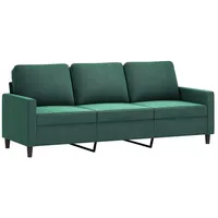 VidaXL 3-Sitzer-Sofa Dunkelgrün 180 cm Samt