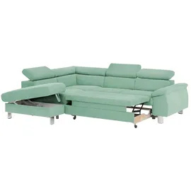 Uno Ecksofa Micky ¦ türkis/petrol ¦ Maße (cm): B: H: 72 T: 249.0