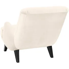 58 aufm Kessel Sessel Kajsa Samtvelours 101 x 80 x 71 cm Schwarz/Creme