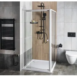Aqualine Amico Dusch-Drehtür 104 x 185 cm Klarglas