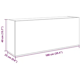 vidaXL Bad-Wandschrank 100 x 25 x 40 cm Altholz-Optik