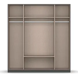 Rauch Drehtürenschrank RAUCH "StyleUp", grau (graumetallic), B:181cm H:197cm T:54cm, Holzwerkstoff, Schränke, Drehtürenschrank, Typ Monochrome mit eleganten, langen Griffstangen in Schrankfarbe