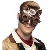 Boland 54576 - Halbmaske Steamcat, Maske für Steampunk Faschingskostüme, Accessoires für Karneval oder Mottoparty