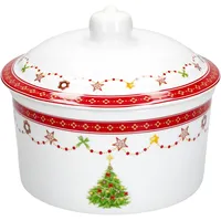 Mambocat Weihnachtstraum Gebäckdose 960ml rund Porzellan Weihnachten Keks-Box