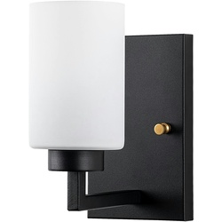 Schwarze Wandleuchte 10x19x23cm WellHome Baikal