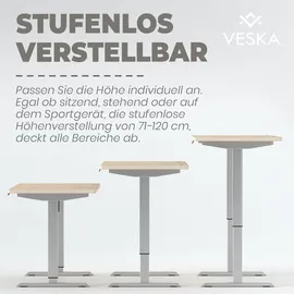 veska Höhenverstellbarer Schreibtisch 140 x 70 cm schwarz