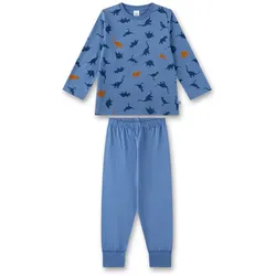 Sanetta Jungen Schlafanzug - lang, Kids, Nachtwäsche, Pyjama, Baumwolle Blau 140