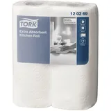 Küchenrolle 2-lagig Zellstoff 64 Blatt hochweiß 23 x 24 cm 12x2 Rollen=24 Rollen