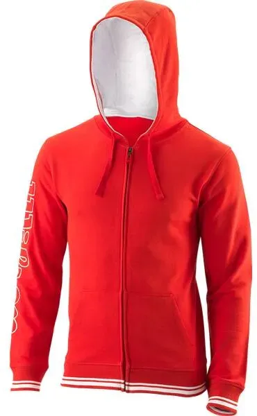 WILSON Herren Jacke TEAM II FZ HOODY Team Red, Team Red/, M