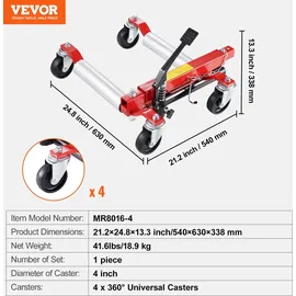 Vevor Wagenheber Stahl 680 kg rot