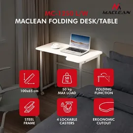 Maclean Brackets Schreibtisch Klappbar Weiß