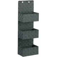 Relaxdays Hängeorganizer 25 x 15 x 75 cm 3-tlg. grau