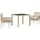vidaXL Garten Essgruppe 3-tlg. Beige